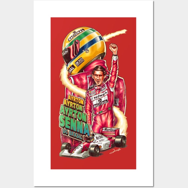 Ayrton Senna do Brasil Wall Art by renatodsc